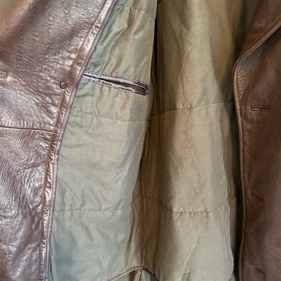 Johnson & Murphy lined lamb leather coat retail $2200 free Fendi Burberry scarf - Picture 5 of 10